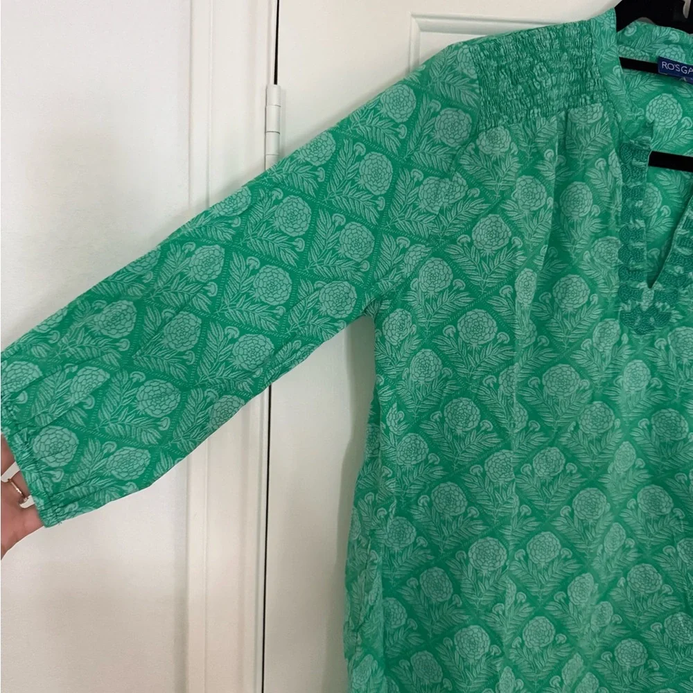 Ro’s Garden Green Floral Women's Top Size Small - Picture 4 of 9